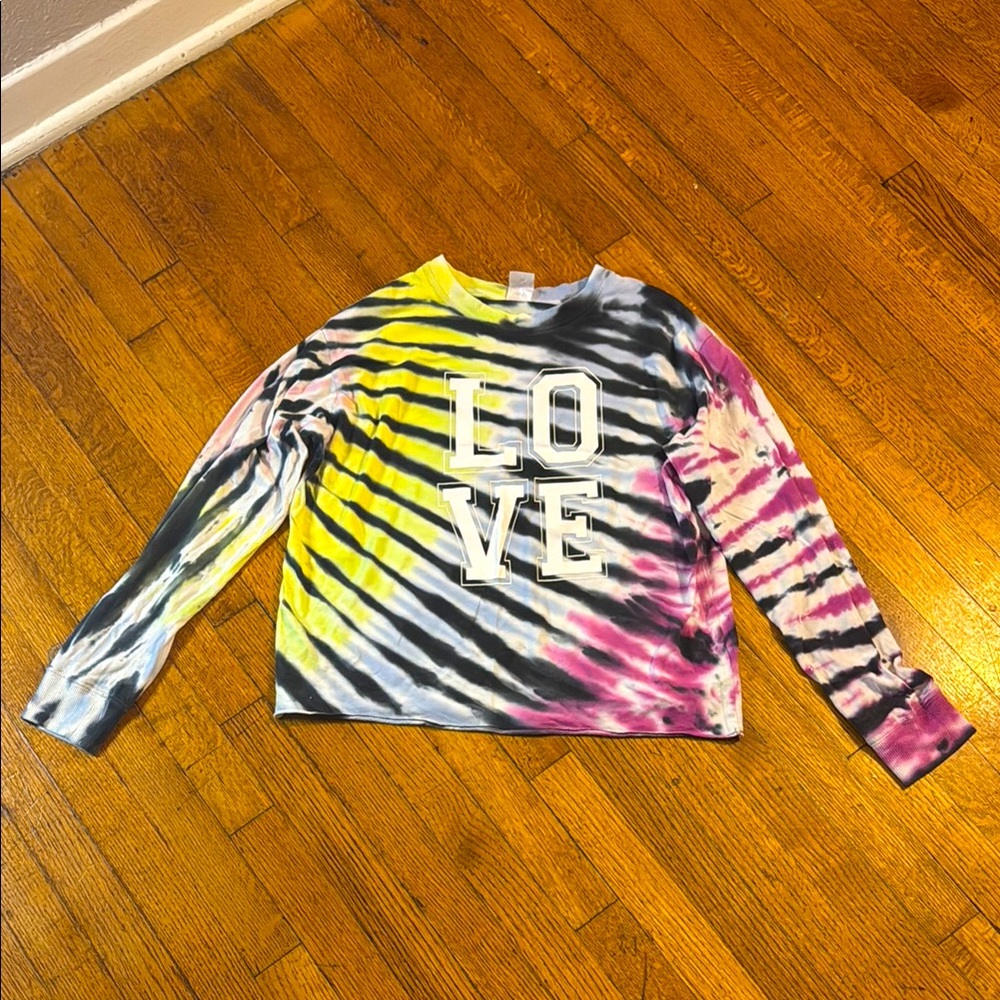 No Boundaries Multicolor Tie-Dye Long Sleeve Tee